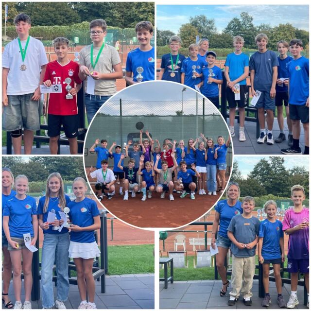 👏🏻🎾 Jugend Clubmeisterschaften 🎾👏🏻

33 Kids, 5 Altersklassen, viele Gruppenspiele und ein sonniger Finaltag.. ☀️ Die Jugendclubmeisterschaften endeten am Sonntag mit einem schönen geselligen Nachmittag....neben den verdienten Pokalen für die GewinnerInnen, gab es für alle TeilnehmerInnen ein Ticket für ein KEV Spiel im Oktober...großen Dank an die @sparkasse.krefeld für diese coole Möglichkeit!

Und ein großes Dankeschön an unsere Jugendwärtin @denisestrittmatter und alle Helfer für die gesamte Organisation 💙🧡