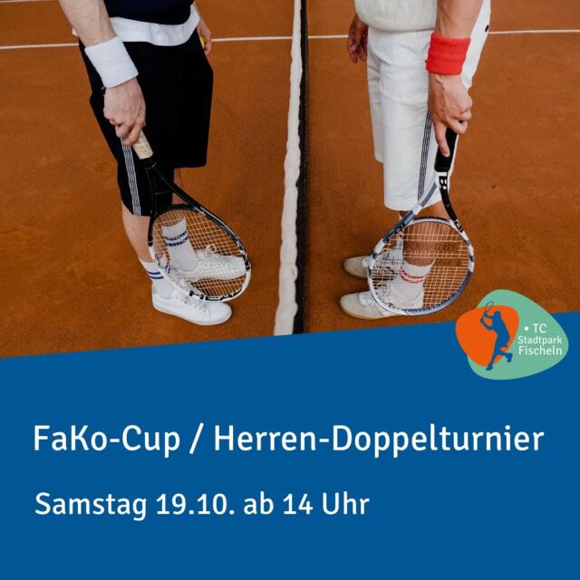 FaKo Cup – Doppelturnier der Herren
Nach dem großen Erfolg des Fuselcups haben nun auch die Herren die Chance, sich auf dem Platz zu beweisen! 🏆 Erstmalig bieten wir Euch den FaKo Cup an – ein Doppelturnier, bei dem nicht nur eure Tenniskünste 🎾im Vordergrund stehen, sondern auch die Geselligkeit mit ein paar Kaltgetränken 🍻. 
📅 Wann: Sa. 19.10., ab 14 Uhr - also nicht lange warten! 
📍 Wo: Wir sind optimistisch, von daher: draußen auf unseren Vereinsplätzen! 
🔗 Anmeldung: Über sportwart@tc-stadtpark-fischeln.de oder ganz unkompliziert per Beitrittsanfrage in der FaKo Cup Gruppe hier in der Community 😎
Eure Sportwarte